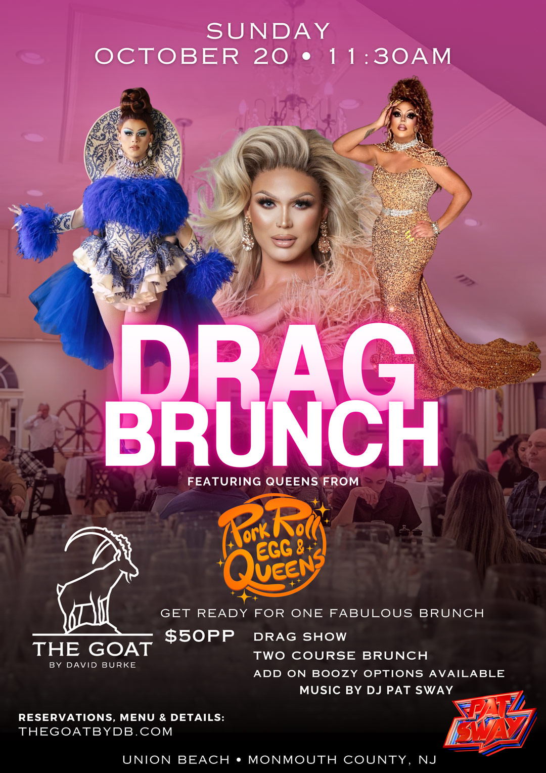 10/20 Sunday Drag Brunch - THE GOAT by David Burke