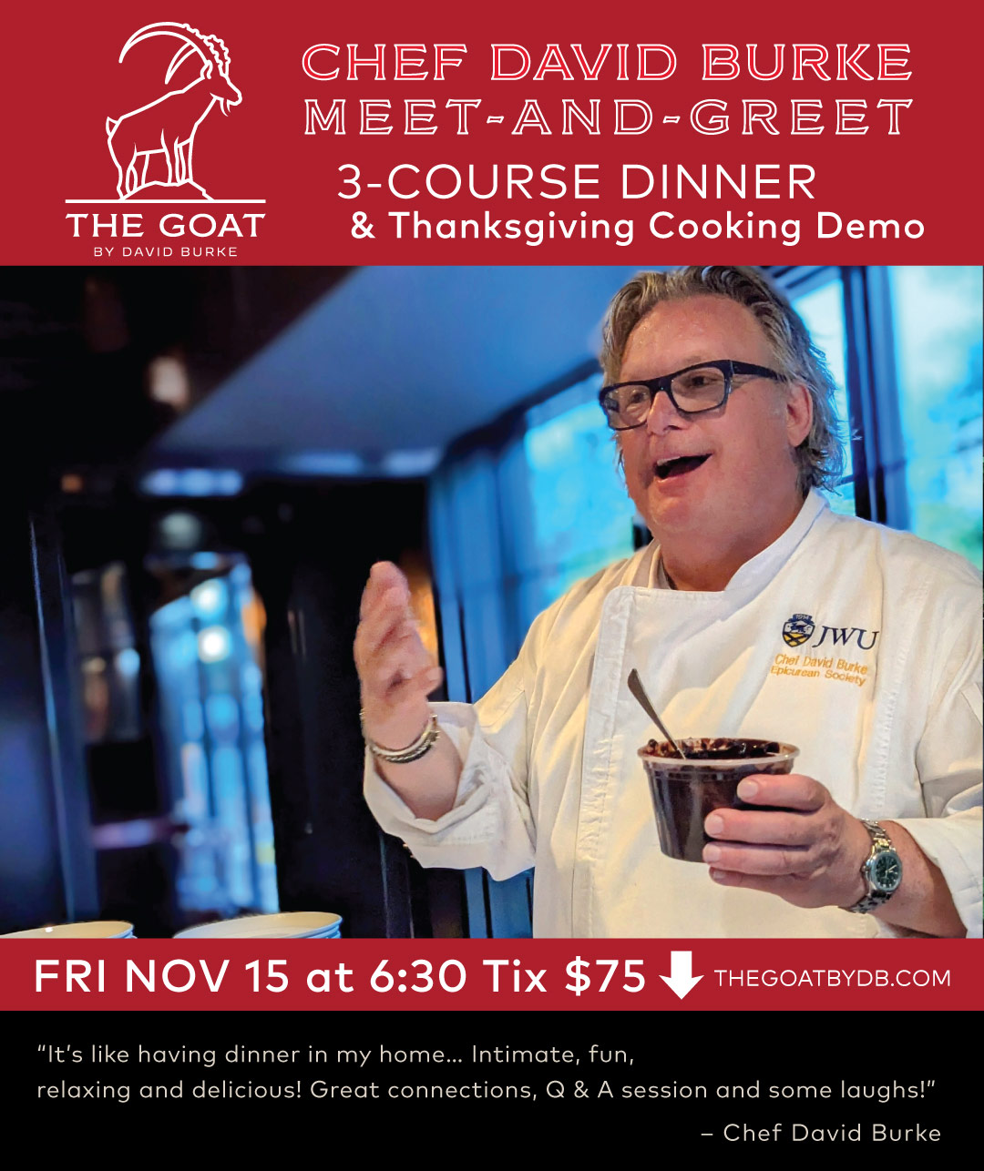 Meet-and-Greet Chef David Burke Cooking Demo