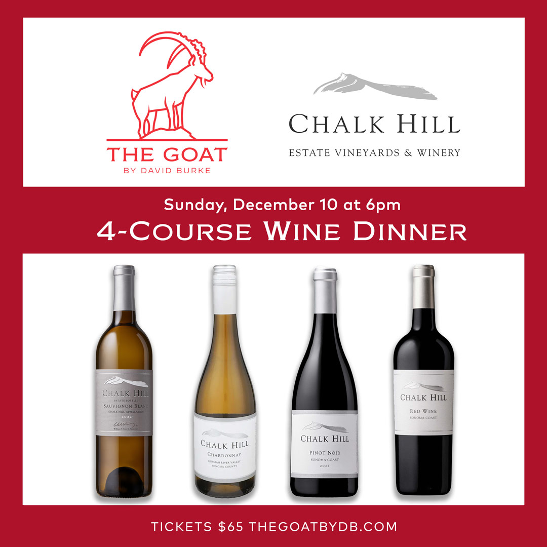 Chalk Hill Wine Dinner December 10