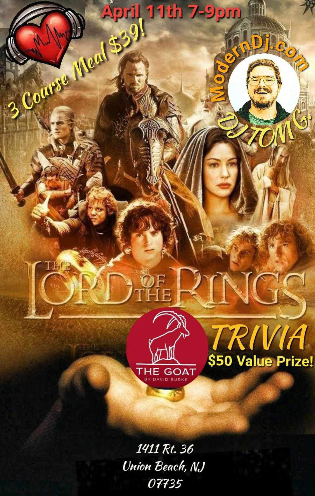 Lord of the Rings Trivia Dinner