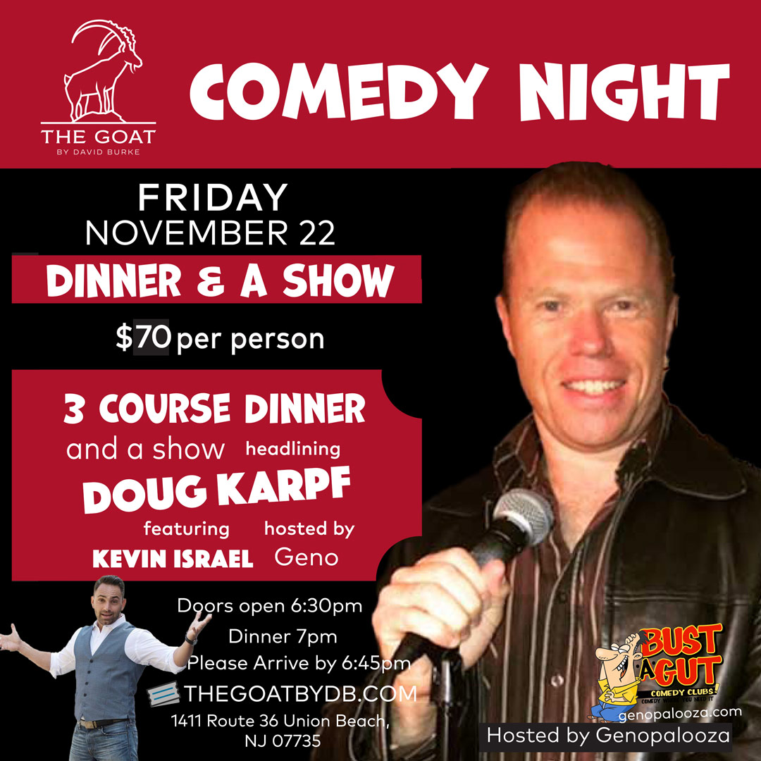 11/22 Comedy Night Dinner & A Show - THE GOAT by David Burke